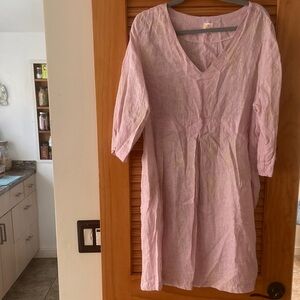 ALL ALOHA Pale Pink Linen top/dress NWOT Kealopiko